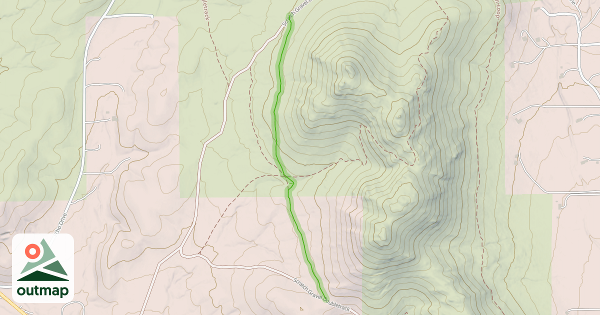 Map of Scratch Gravels Singletrack