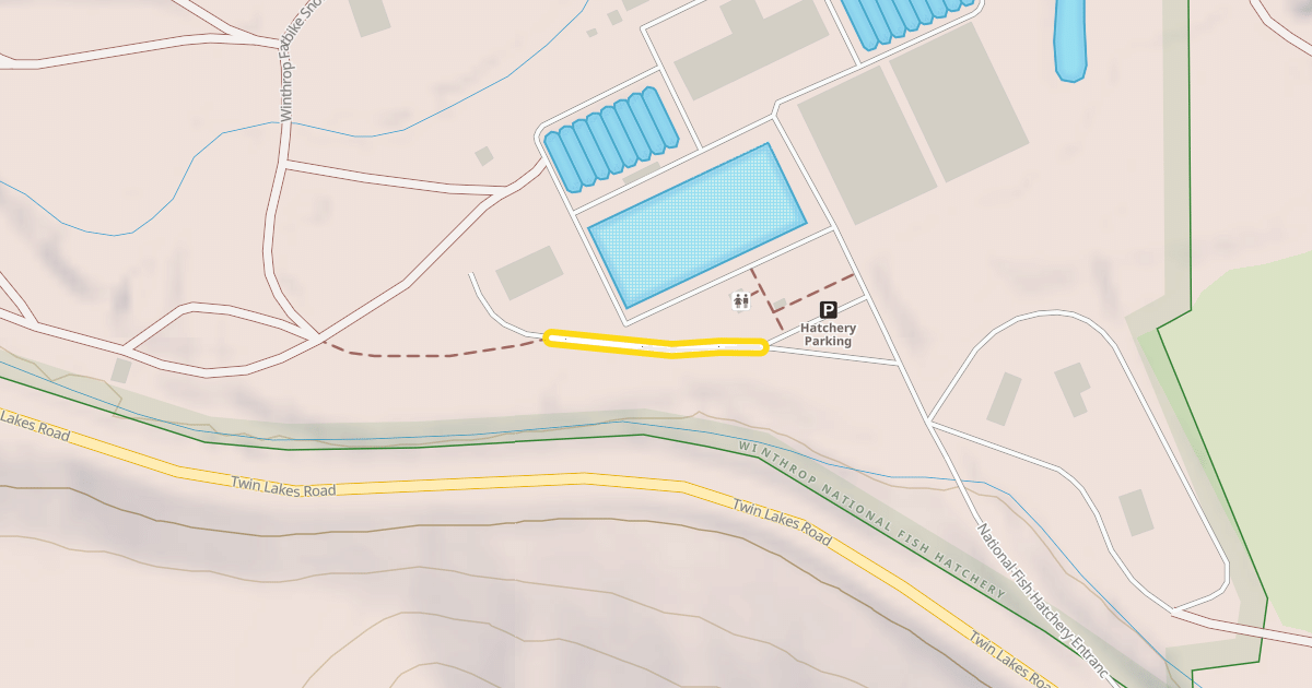 Map preview of Winthrop Fatbike Snowshoe