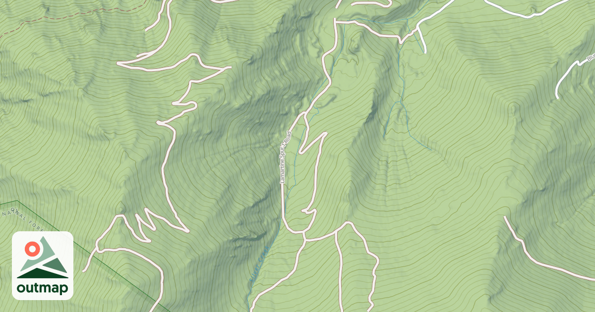 Map of Lamartine Spur Road