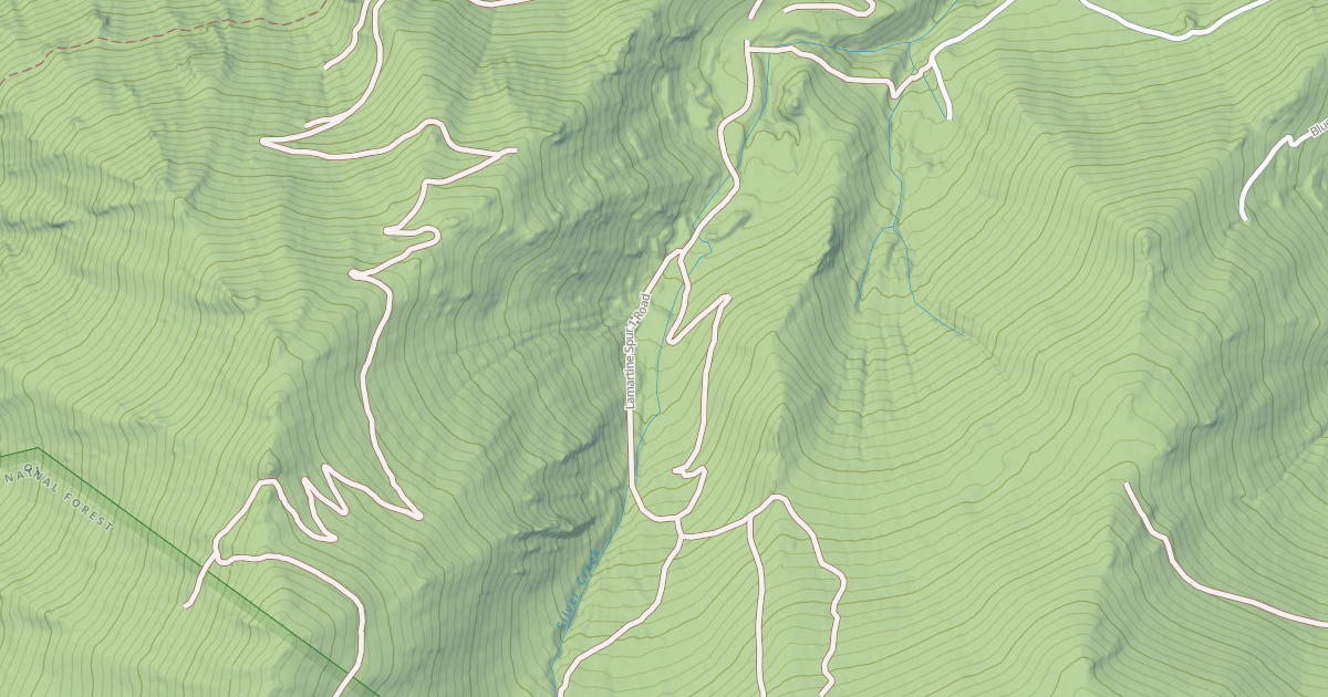 Map preview of Lamartine Spur Road