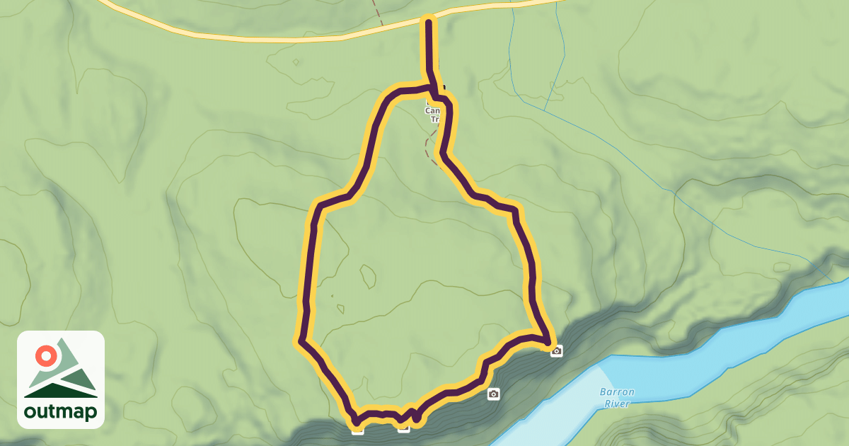 Map of Barron Canyon Trail