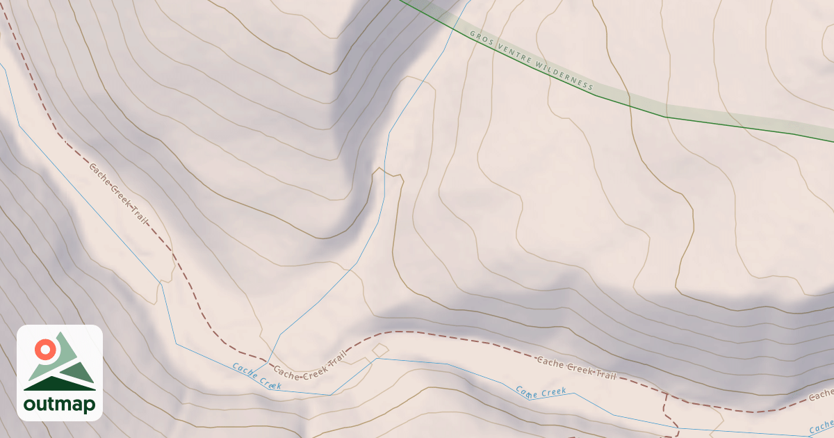 Map of Cache Creek Snow