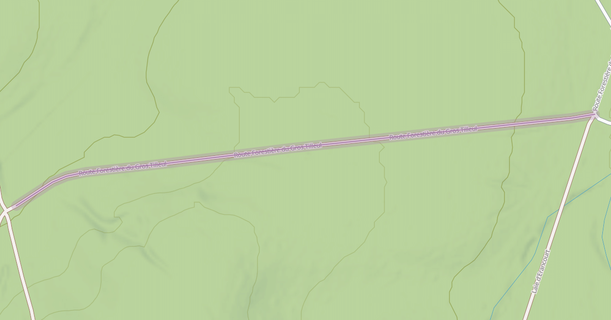 Map preview of Route Forestière du Gros Tilleul