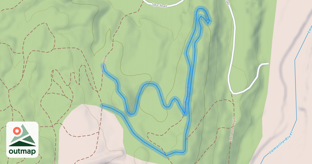Map of Lower Ridge Trail