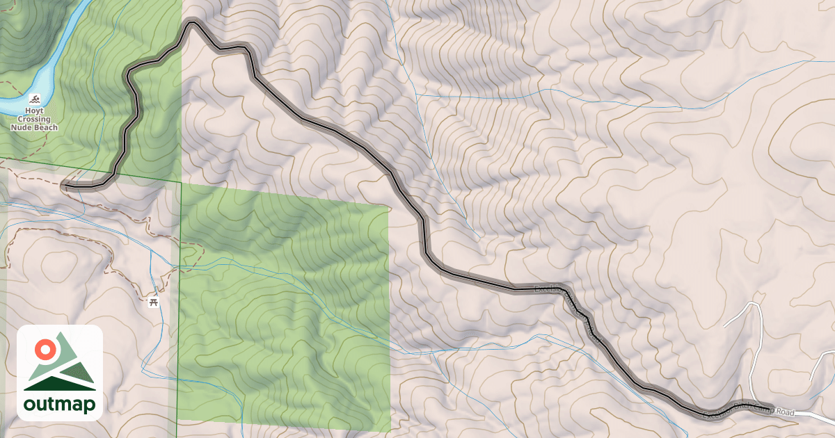 Map of Excelsior Ditch Camp Road