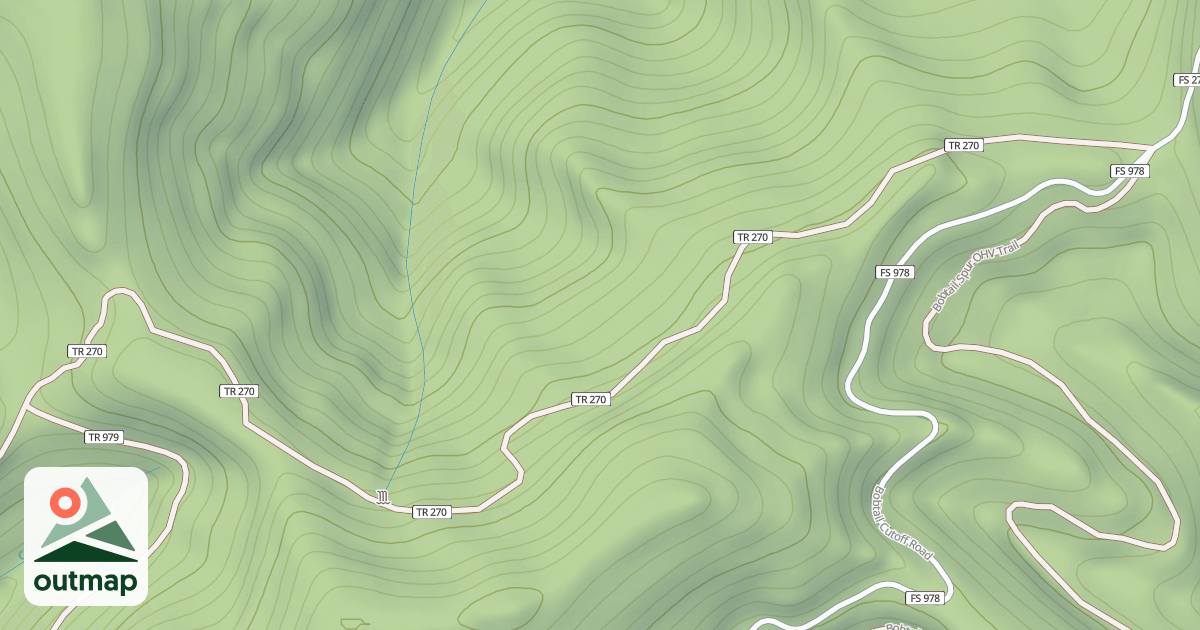 Map of CLEE CREEK-BLOOM PEAK 4WD