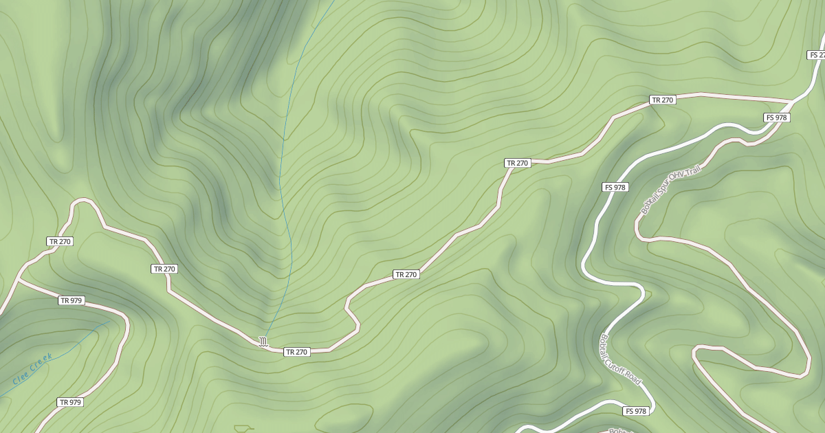 Map preview of CLEE CREEK-BLOOM PEAK 4WD