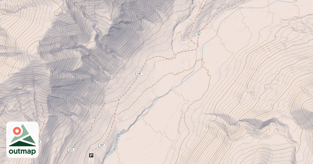 Map of Cottonwood Lake
