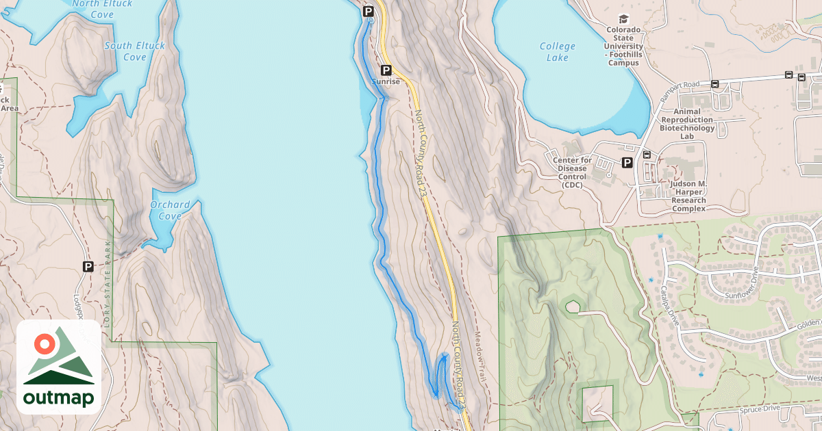 Map of Foothills Trail (Maxwell Loop)