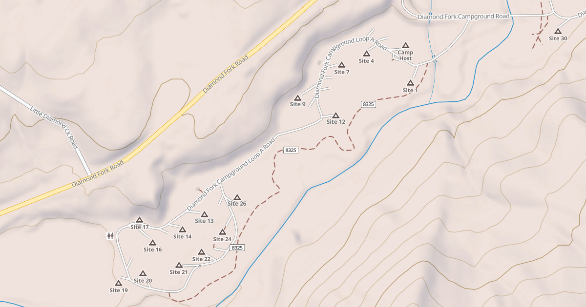Map preview of DIAMOND FORK CG LOOP A