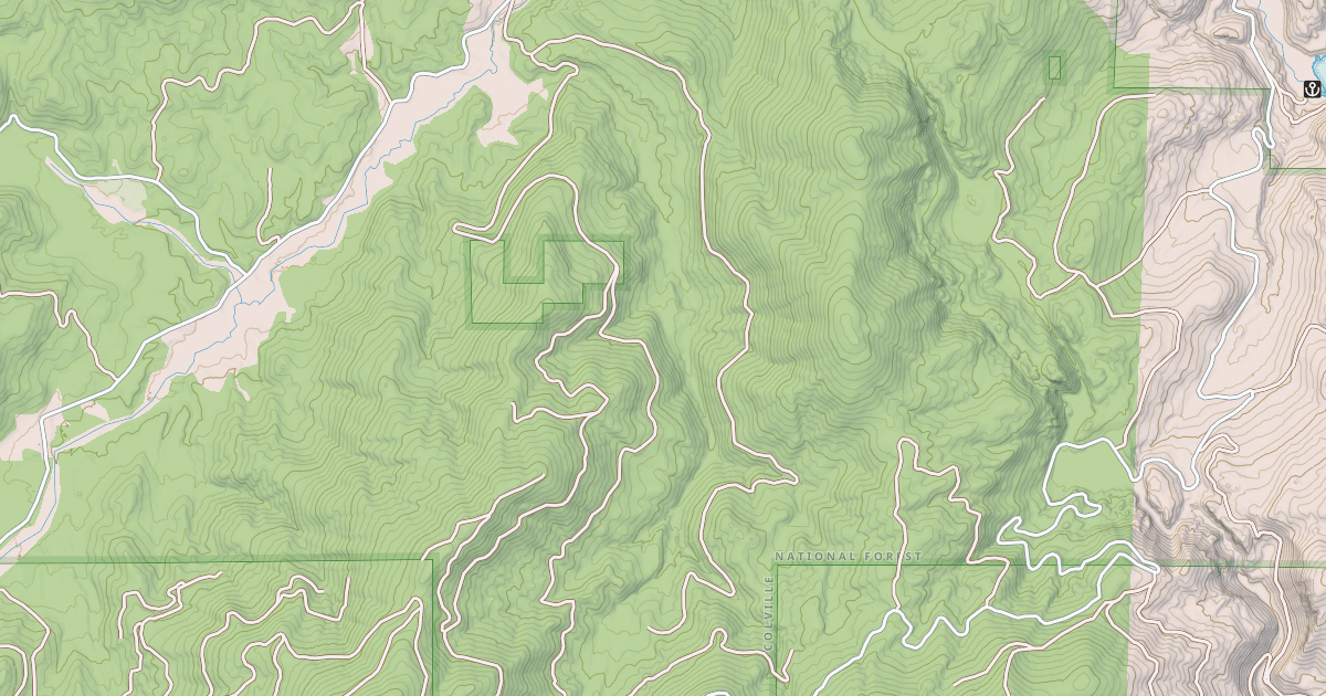 Map preview of Middle Fork Calispel