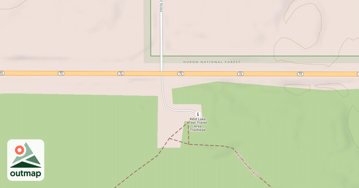 Map of REID LAKE M-72 TRAILHEAD