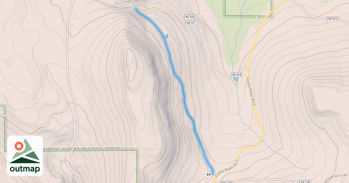 Map of Crane Mountain National Recreation Trail