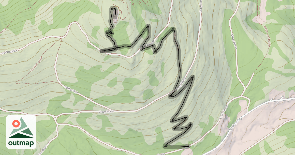 Map of Hawk's Peak