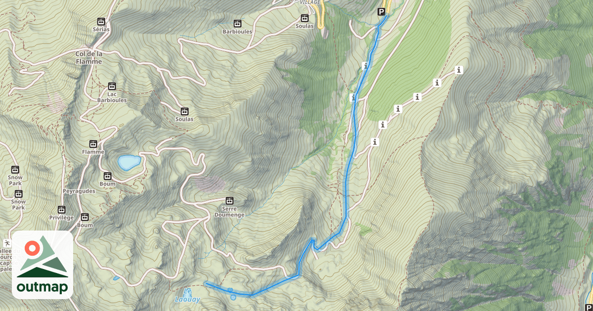 Map of Vallée Blanche
