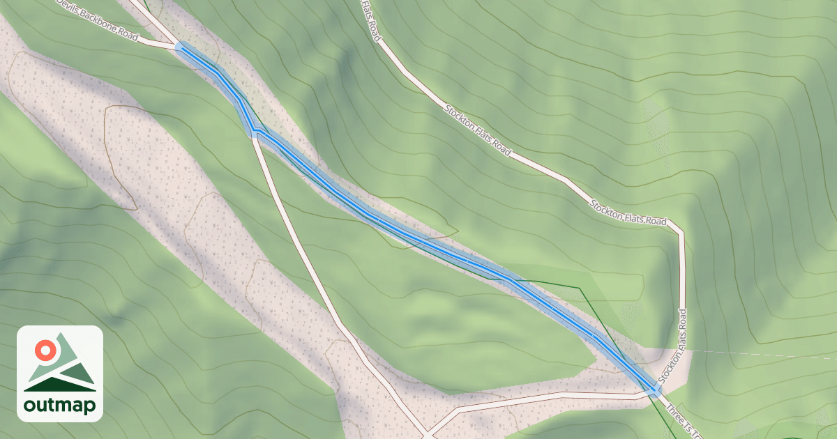 Map of Devils Backbone Road