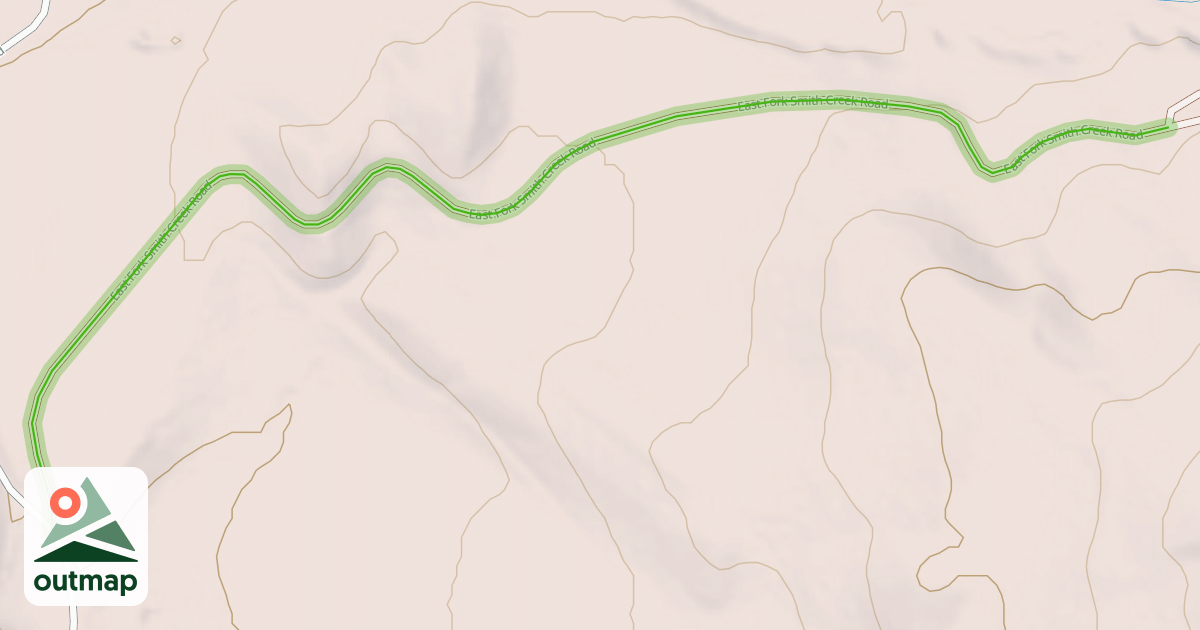 Map of East Fork Smith Creek Road
