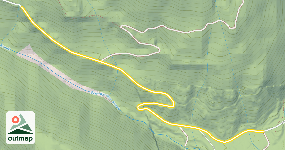 Map of Brandywine Forest Service Road
