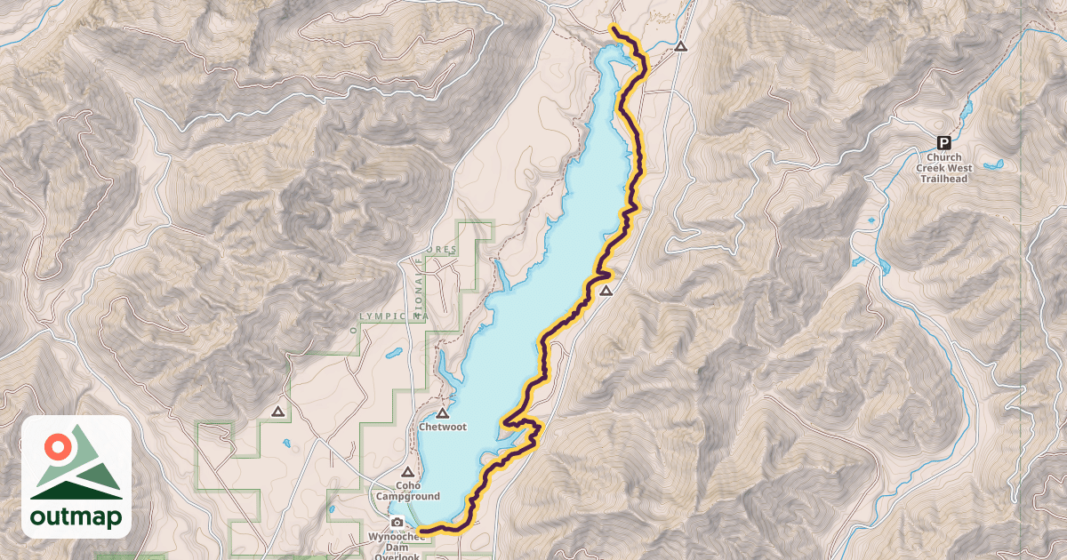 Map of Wynoochee Lake Shore Trail #878