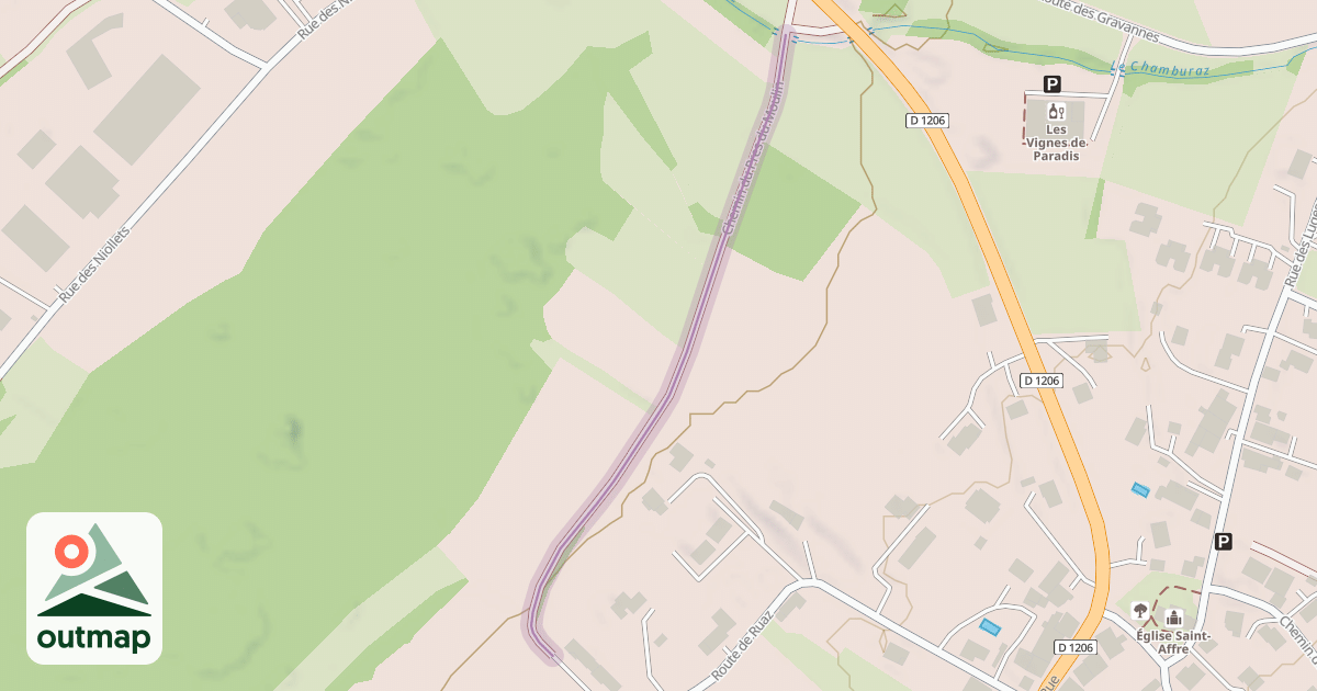 Map of Chemin du Pres du Moulin