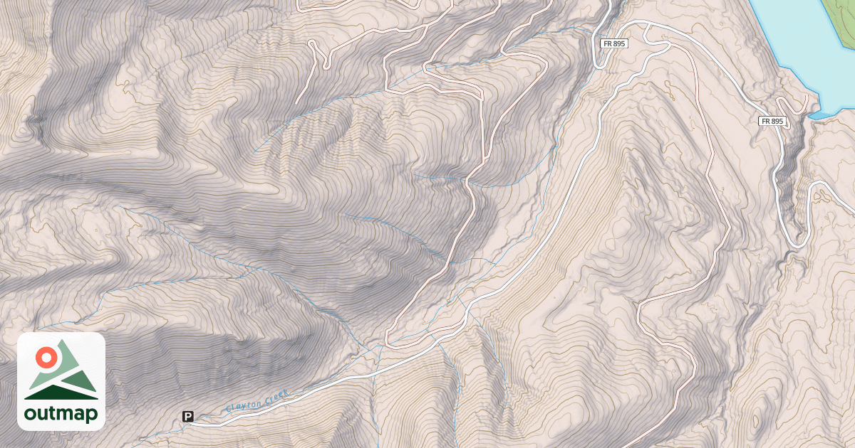 Map of CLAYTON CREEK