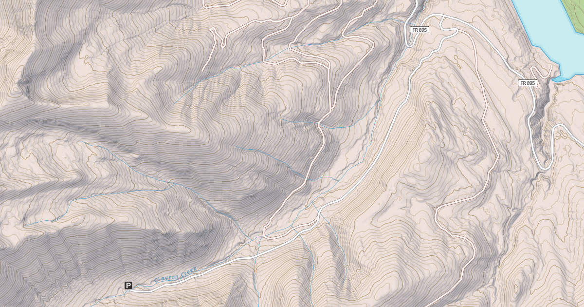 Map preview of CLAYTON CREEK