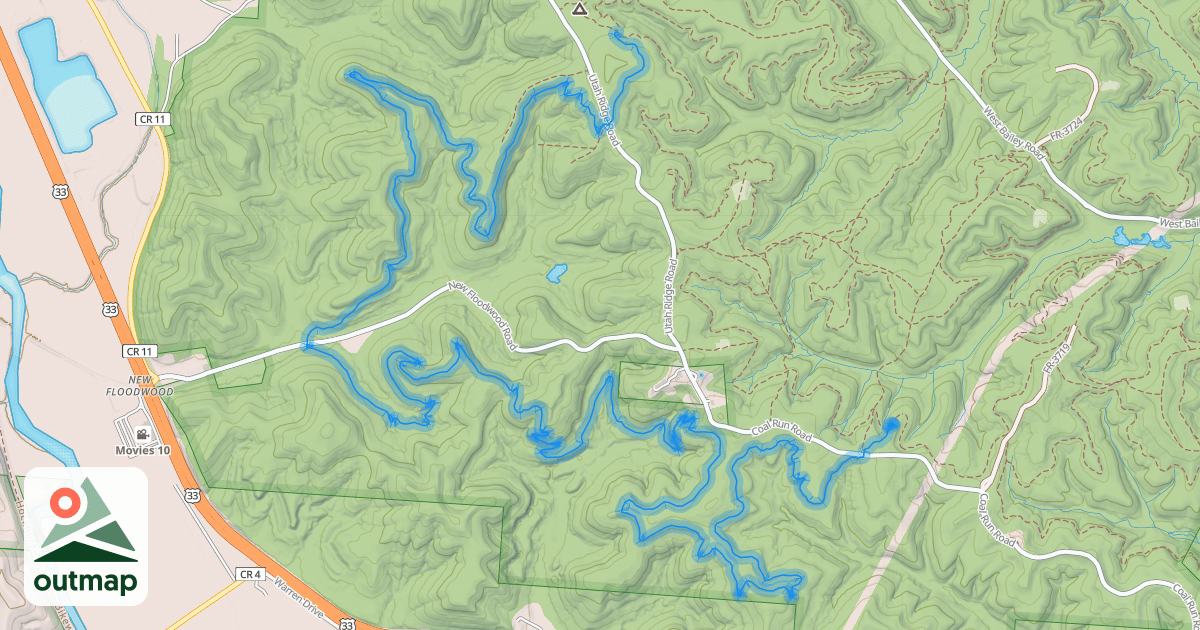 Map of Pig Iron Trail
