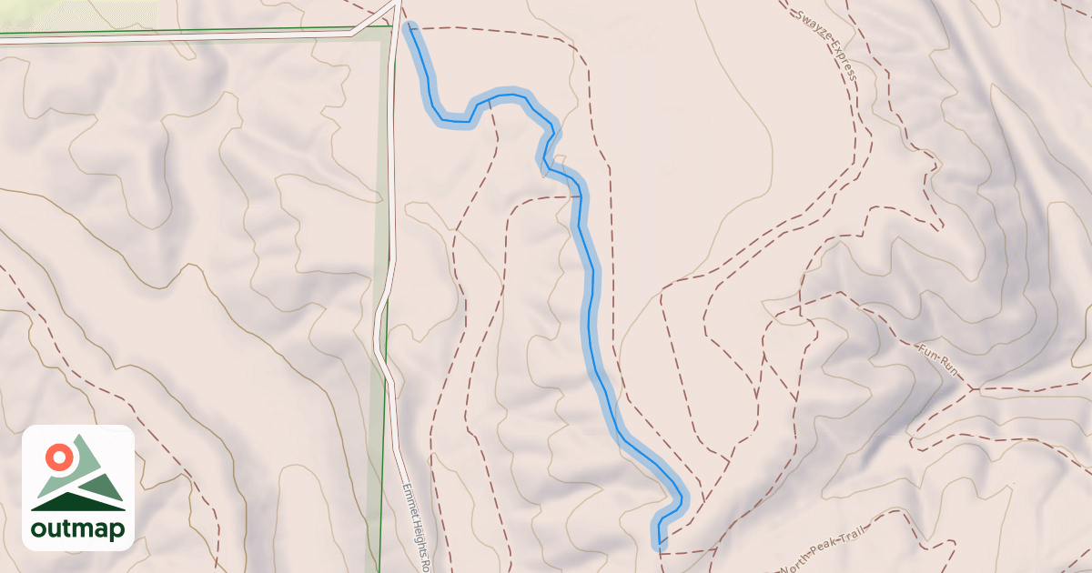 Map of Bob Ross Trail