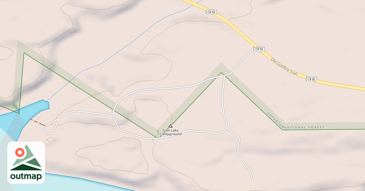 Map of IRON LAKE CAMPGROUND