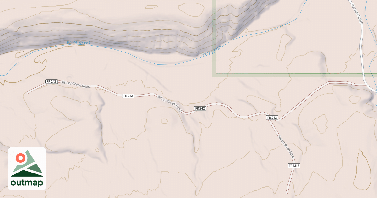 Map of BRIERY CREEK