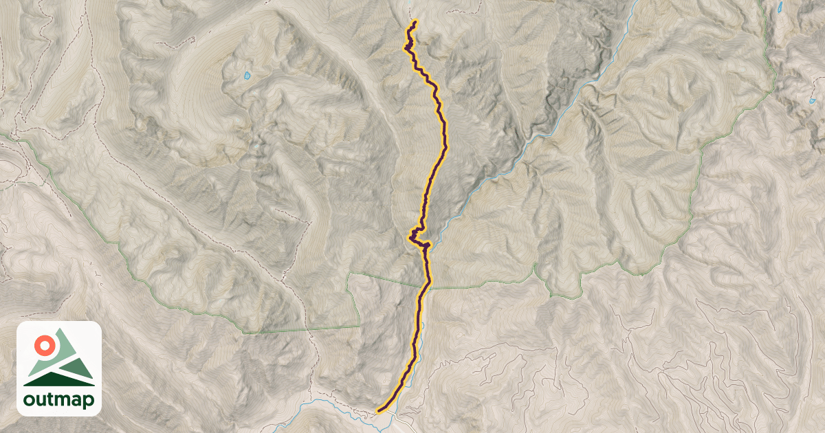 Map of Monument Creek Trail in Okanogan