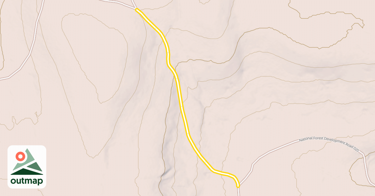 Map of National Forest Development Road 3728
