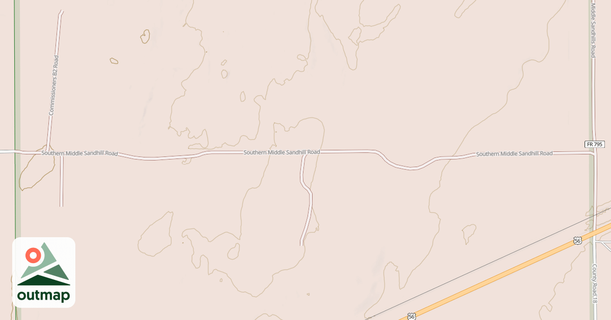 Map of SOUTHERN MIDDLE SANDHILL