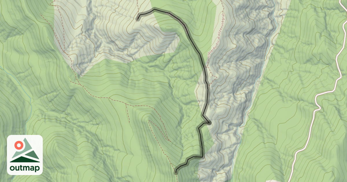 Map of crête du Pic d'Alize