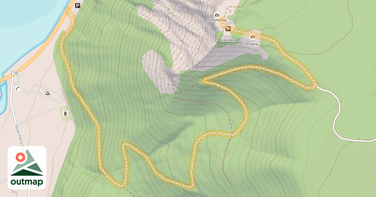 Map of Route d'accès du MSP