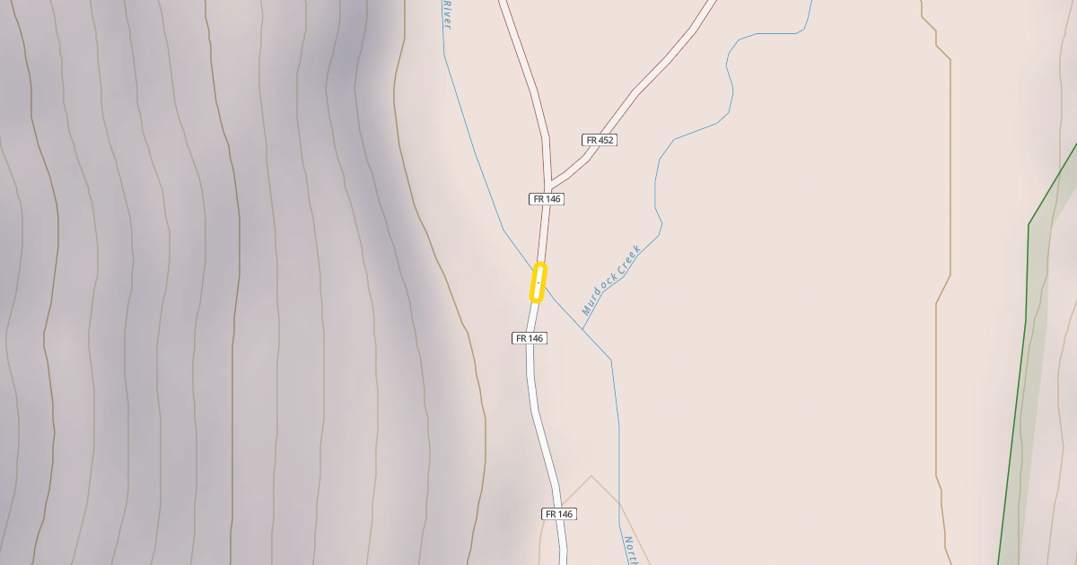 Map preview of North Fork Canyon Road