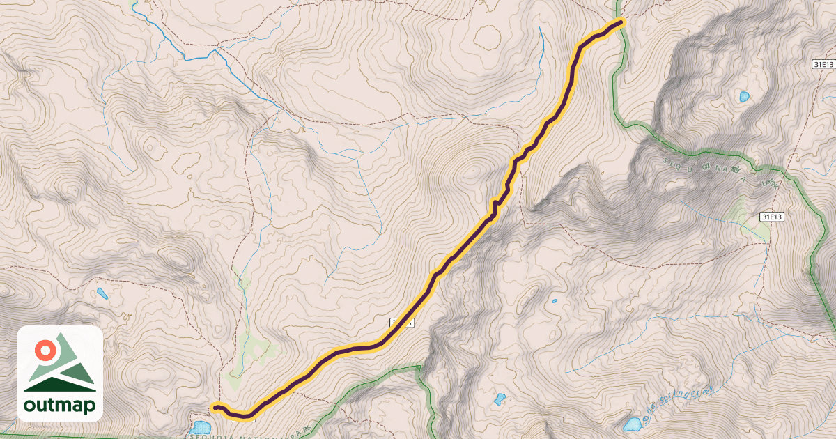 Map of Windy Ridge Trail