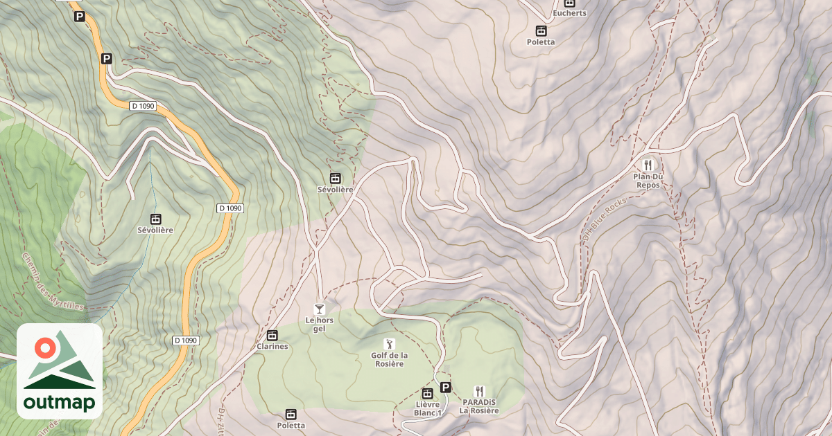 Map of Snowpark Poletta