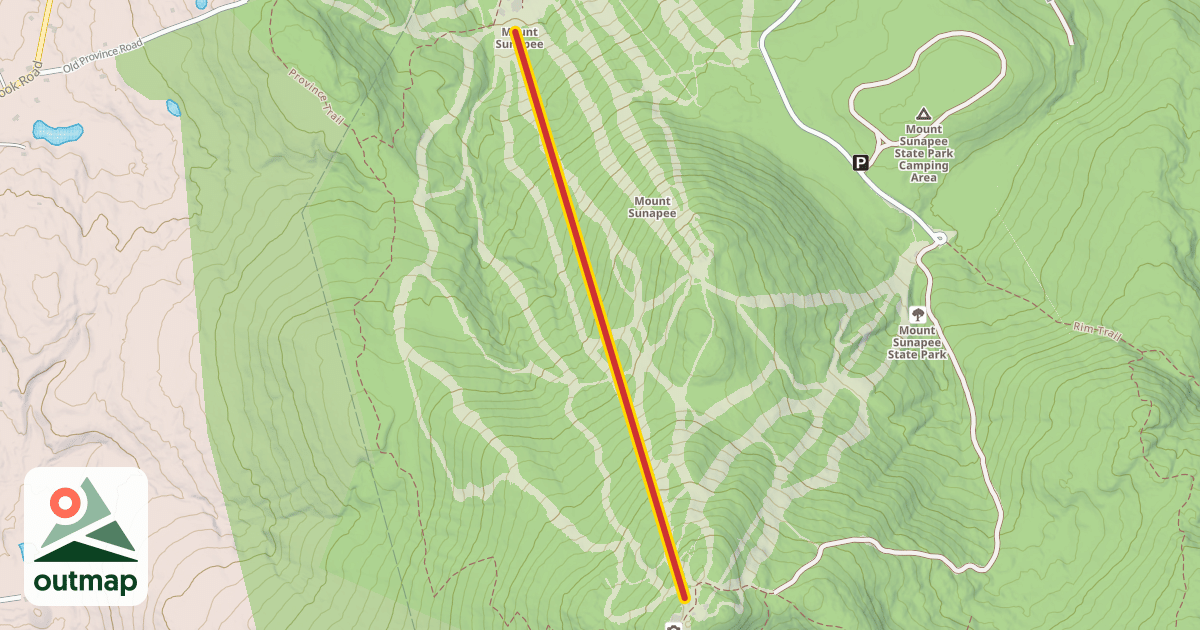 Map of Sunapee Express Quad
