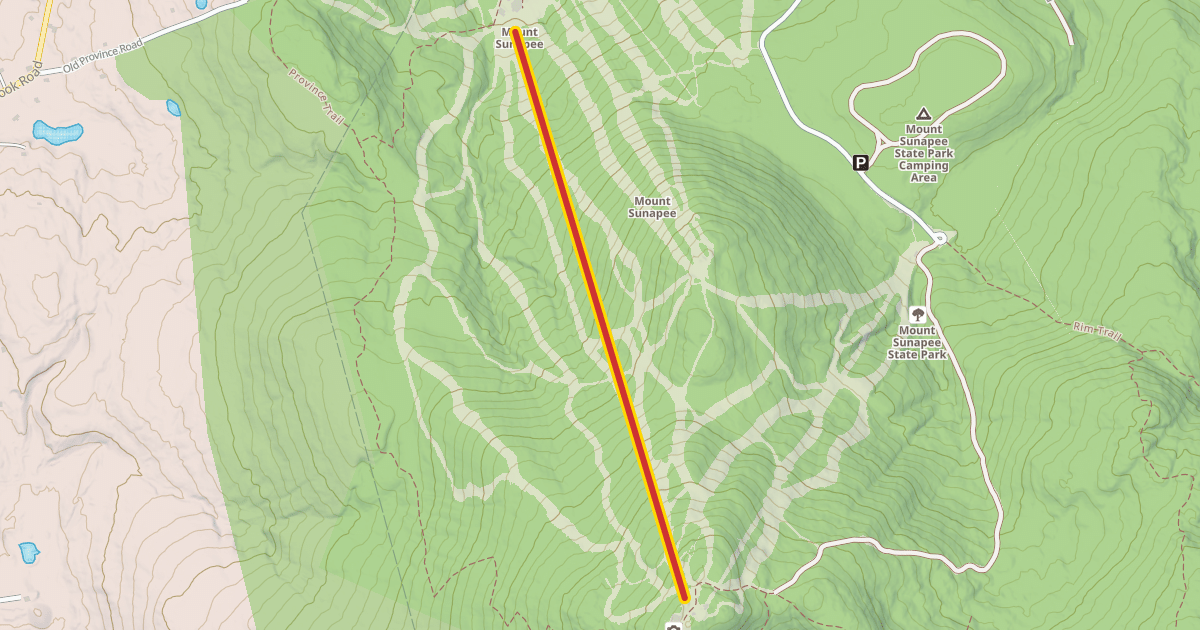 Map preview of Sunapee Express Quad