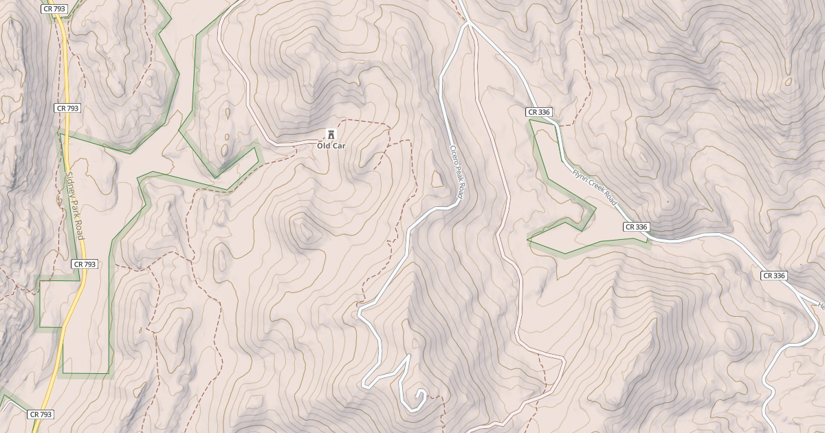 Map preview of CICERO PEAK