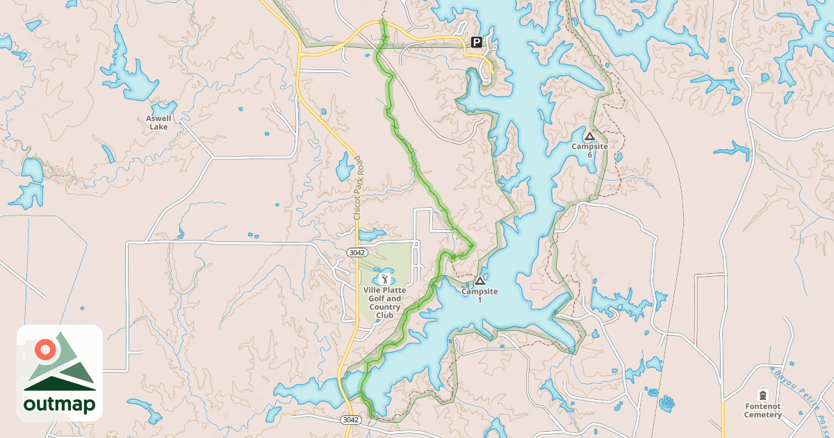 Map of East Landing to South Landing Trail