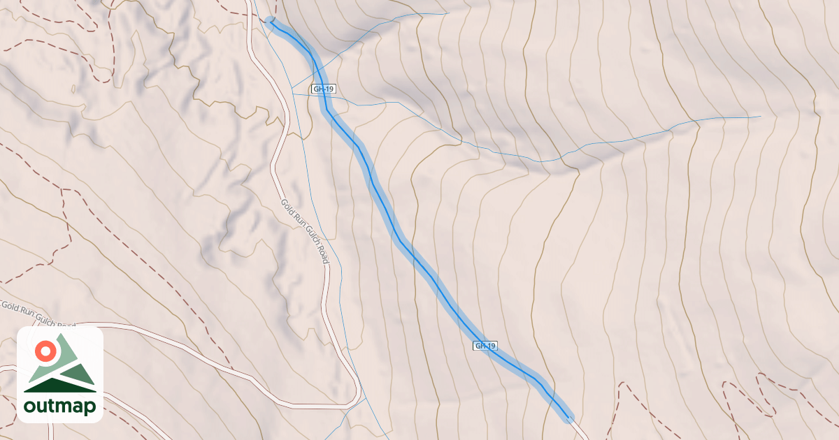 Map of Dry Gulch Trail