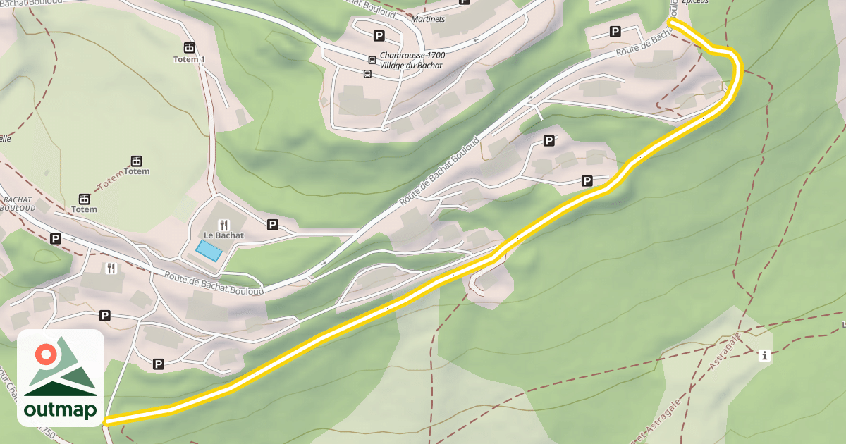 Map of Retour Chamrousse 1750