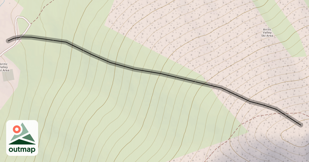 Map of Skiers Right T-bar