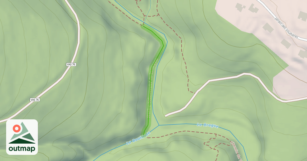Map of Sentier 'Découverte' de la Brague