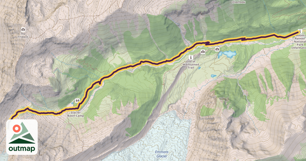 Map of Glacier Basin Trail