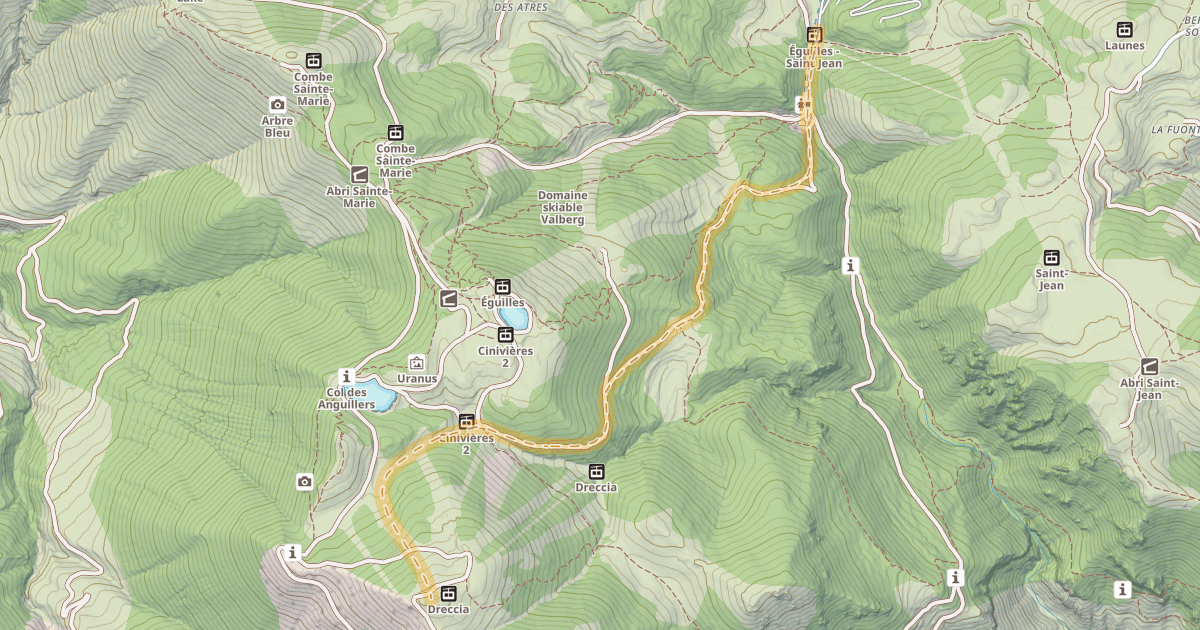 Map preview of L'Adrech de Forche — Parking de la Rouya