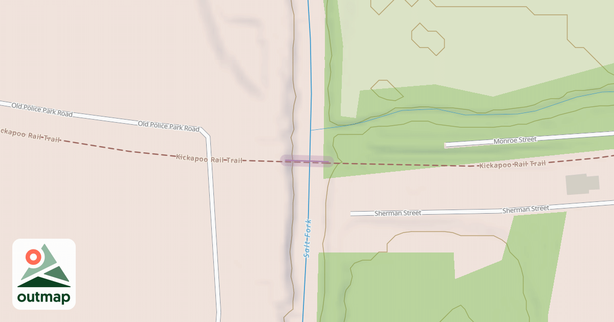 Map of Salt Fork River Crossing in Champaign