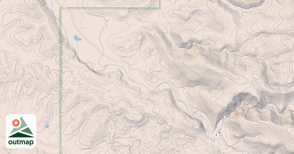 Map of BRUNO CANYON